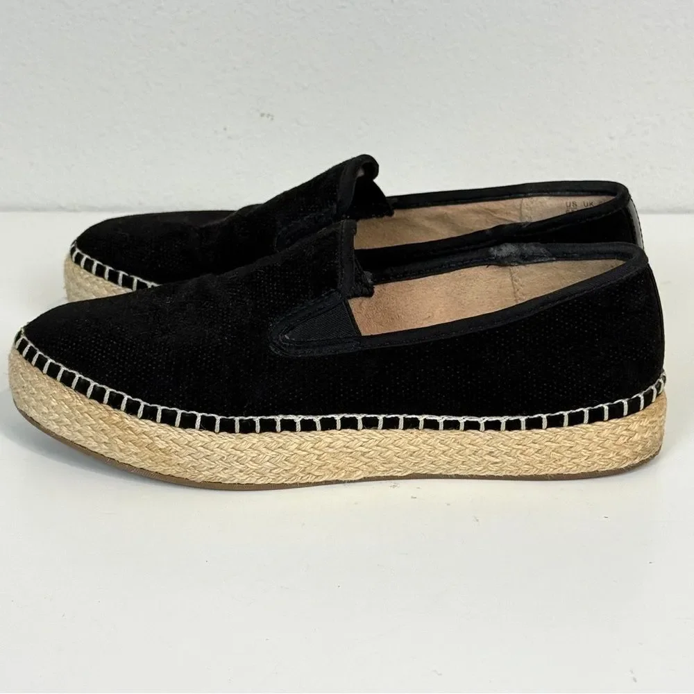 Dr Scholl’s Far Out Black Microsuede Espadrilles 6.5